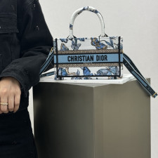 [CHRISTIAN DIOR] 크리스챤 디올 Dior Book Tote mini oblique - 디올  토트 미니 오블리크 북 21.5x13x7.5cm 26cm 36cm 41cm