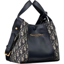 [CHRISTIAN DIOR] 크리스챤 디올 Signature 스몰 버킷백 블루 Dior Oblique 자카드 24x21x14 cm