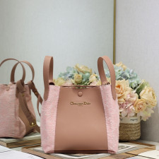 [CHRISTIAN DIOR] 크리스챤 디올 Signature 스몰 버킷백 블루 Dior Oblique 자카드 24x21x14 cm