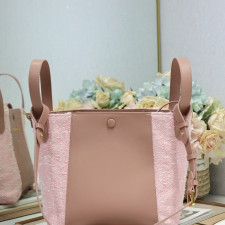 [CHRISTIAN DIOR] 크리스챤 디올 Signature 스몰 버킷백 블루 Dior Oblique 자카드 24x21x14 cm