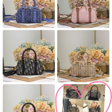 [CHRISTIAN DIOR] 크리스챤 디올 2388 D-Vibe East-West 나노 백 블루 Dior Oblique 자카드 20.5 x 13 x 5 cm