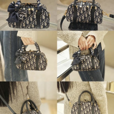 [CHRISTIAN DIOR] 크리스챤 디올 2388 D-Vibe East-West 나노 백 블루 Dior Oblique 자카드 20.5 x 13 x 5 cm