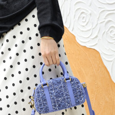 [CHRISTIAN DIOR] 크리스챤 디올 2388 D-Vibe East-West 나노 백 블루 Dior Oblique 자카드 20.5 x 13 x 5 cm