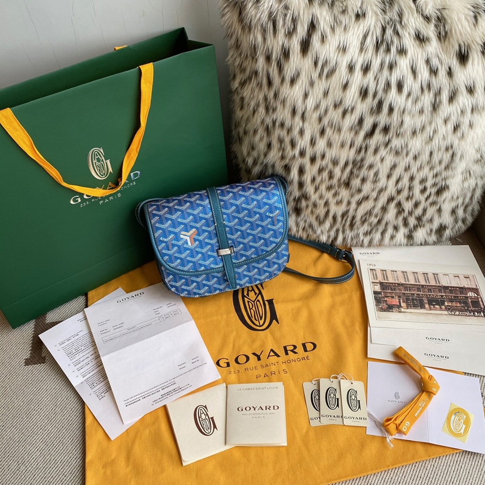 [고야드] 블루 2종 Goyard - Belvedere PM Bag Maison Goyard 고야드 벨베데르 백 pm 22cm mm 28cm