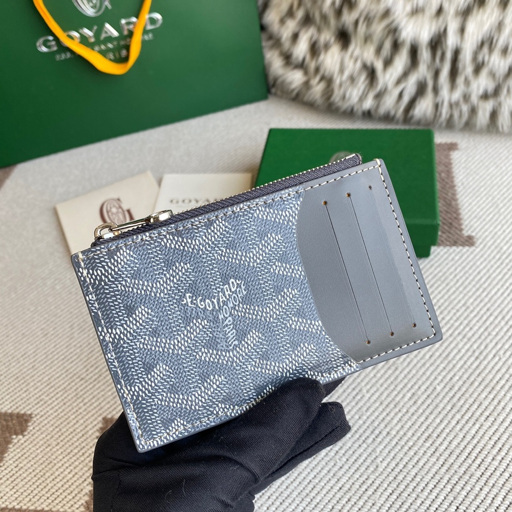[고야드] Goyard - 고야드 부르봉 지퍼 카드 홀더 Goyard Bourbon 12.5cm x 1cm x 8.4cm