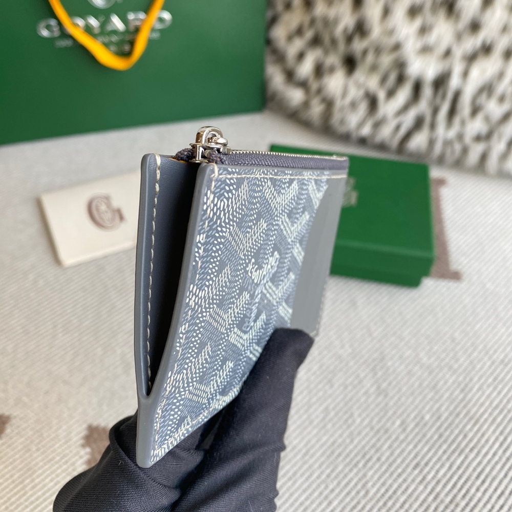 [고야드] Goyard - 고야드 부르봉 지퍼 카드 홀더 Goyard Bourbon 12.5cm x 1cm x 8.4cm