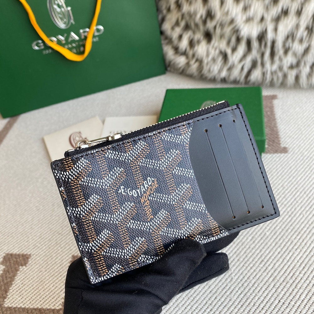 [고야드] Goyard - 고야드 부르봉 지퍼 카드 홀더 Goyard Bourbon 12.5cm x 1cm x 8.4cm