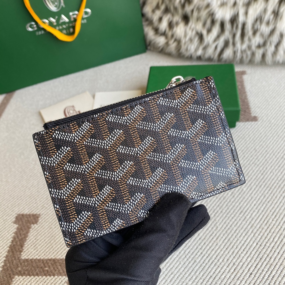 [고야드] Goyard - 고야드 부르봉 지퍼 카드 홀더 Goyard Bourbon 12.5cm x 1cm x 8.4cm