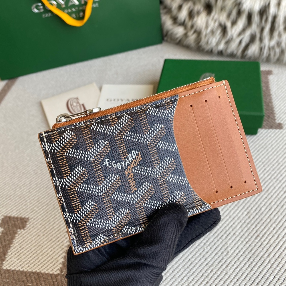 [고야드] Goyard - 고야드 부르봉 지퍼 카드 홀더 Goyard Bourbon 12.5cm x 1cm x 8.4cm