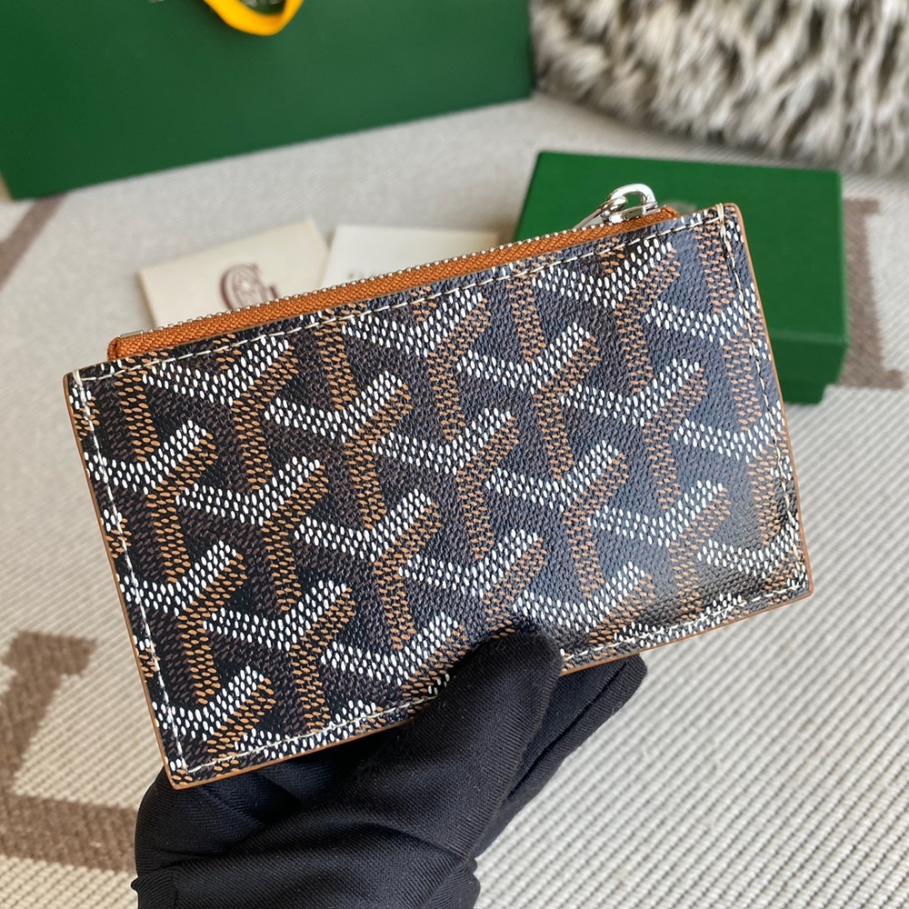 [고야드] Goyard - 고야드 부르봉 지퍼 카드 홀더 Goyard Bourbon 12.5cm x 1cm x 8.4cm