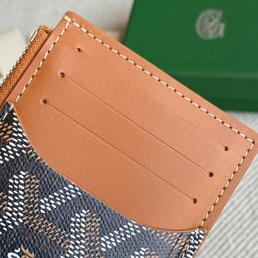 [고야드] Goyard - 고야드 부르봉 지퍼 카드 홀더 Goyard Bourbon 12.5cm x 1cm x 8.4cm