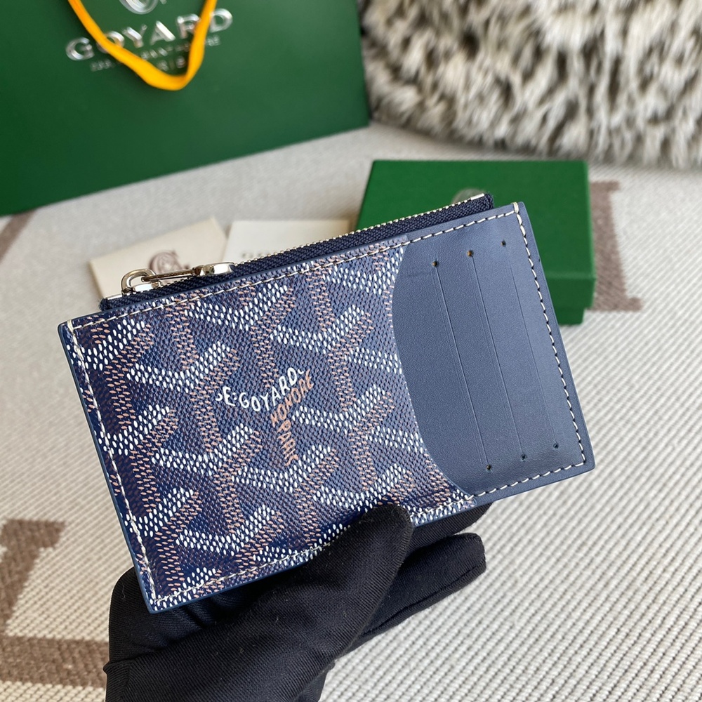 [고야드] Goyard - 고야드 부르봉 지퍼 카드 홀더 Goyard Bourbon 12.5cm x 1cm x 8.4cm