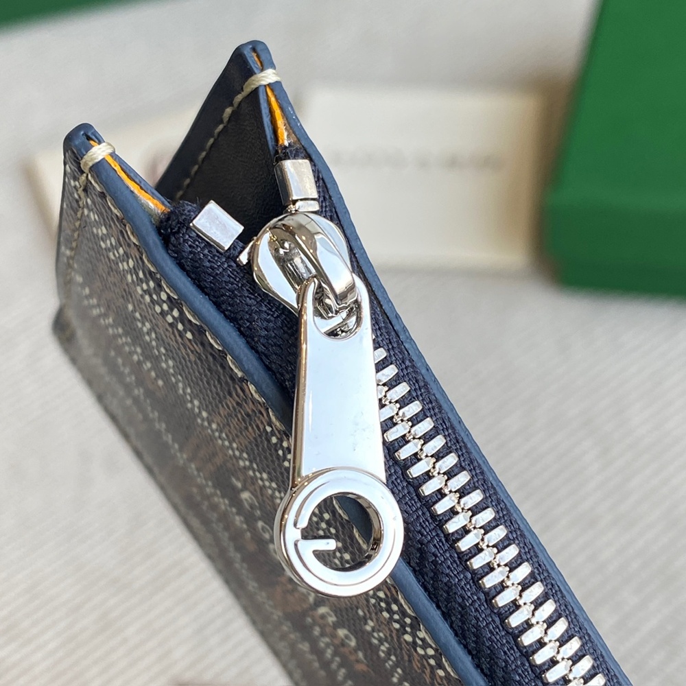 [고야드] Goyard - 고야드 부르봉 지퍼 카드 홀더 Goyard Bourbon 12.5cm x 1cm x 8.4cm
