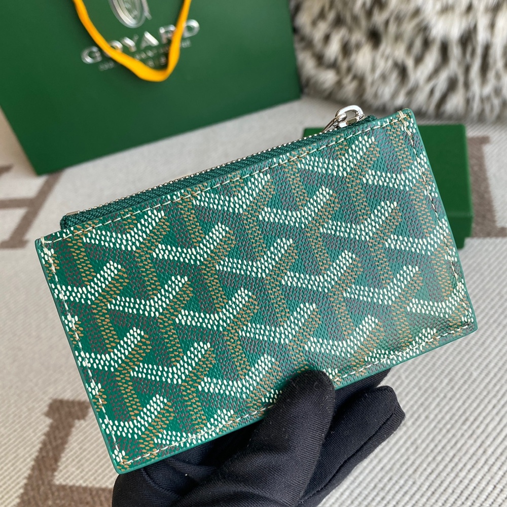 [고야드] Goyard - 고야드 부르봉 지퍼 카드 홀더 Goyard Bourbon 12.5cm x 1cm x 8.4cm