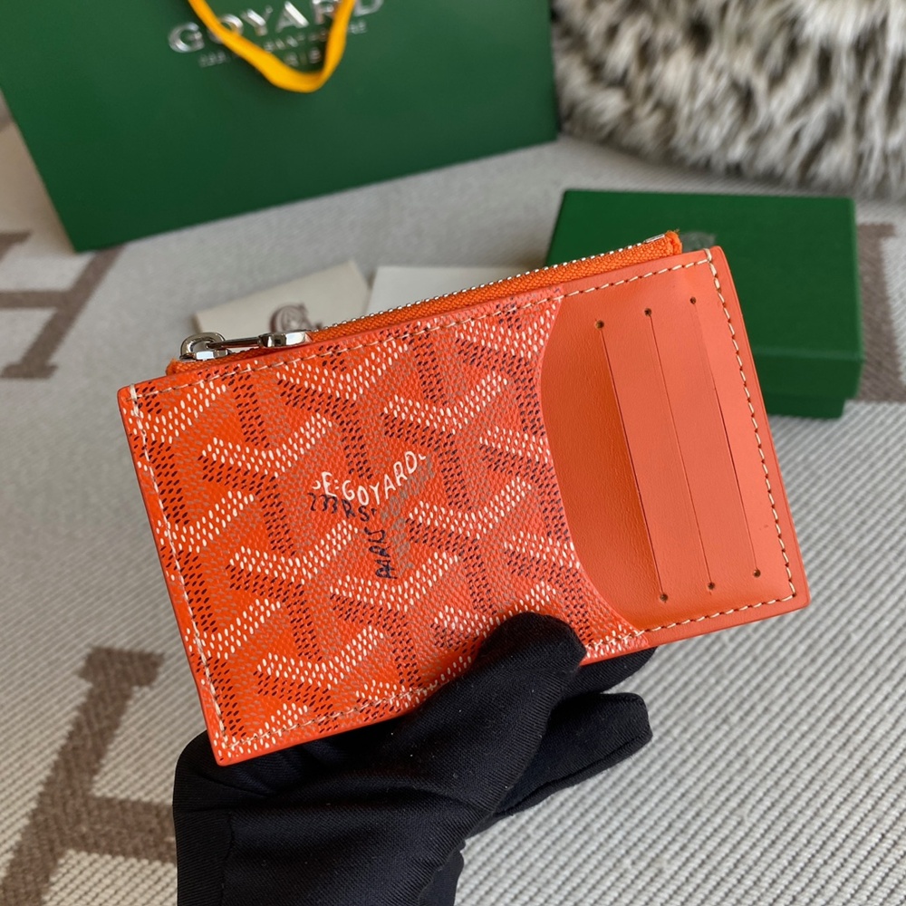 [고야드] Goyard - 고야드 부르봉 지퍼 카드 홀더 Goyard Bourbon 12.5cm x 1cm x 8.4cm