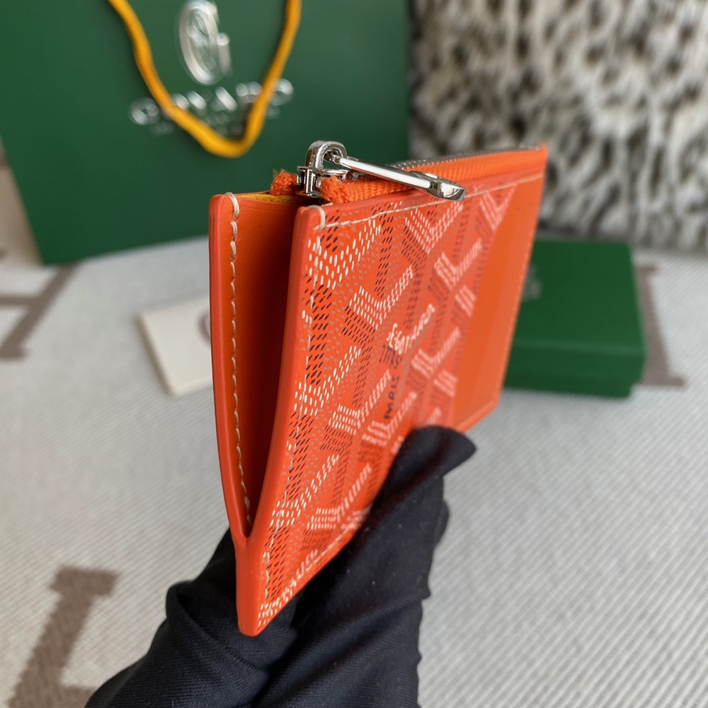 [고야드] Goyard - 고야드 부르봉 지퍼 카드 홀더 Goyard Bourbon 12.5cm x 1cm x 8.4cm