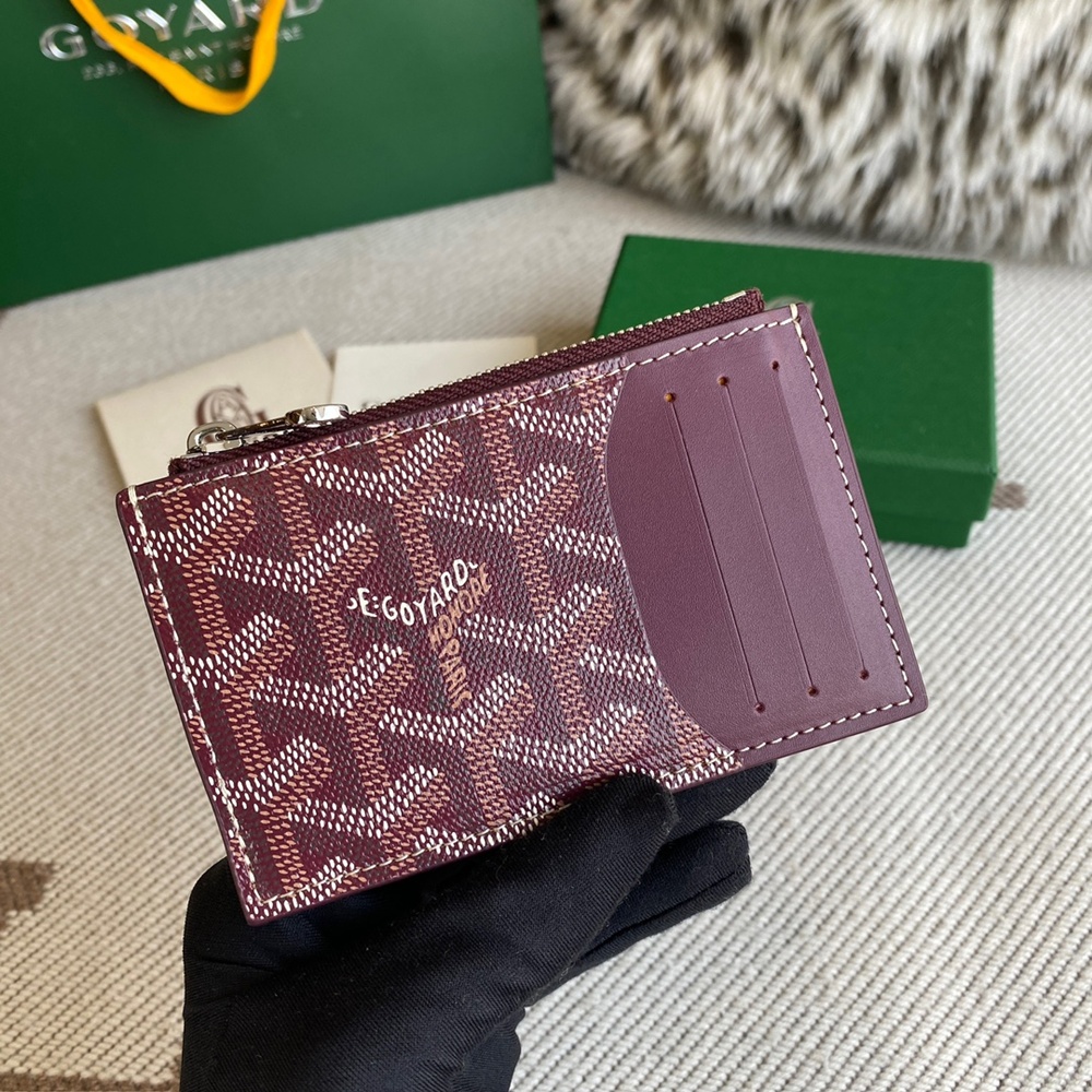 [고야드] Goyard - 고야드 부르봉 지퍼 카드 홀더 Goyard Bourbon 12.5cm x 1cm x 8.4cm