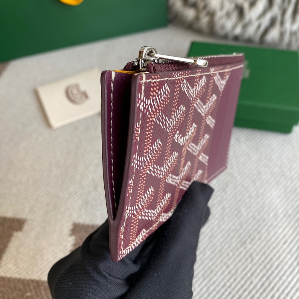 [고야드] Goyard - 고야드 부르봉 지퍼 카드 홀더 Goyard Bourbon 12.5cm x 1cm x 8.4cm