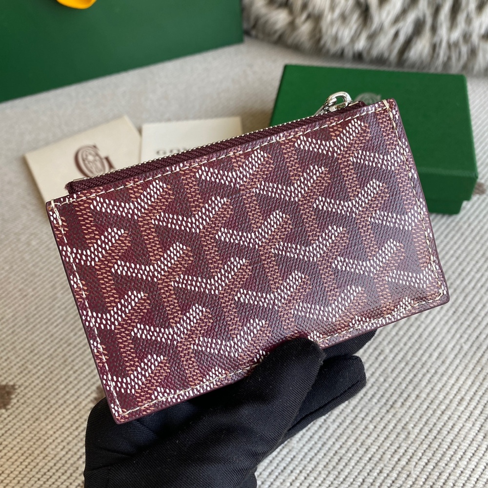 [고야드] Goyard - 고야드 부르봉 지퍼 카드 홀더 Goyard Bourbon 12.5cm x 1cm x 8.4cm