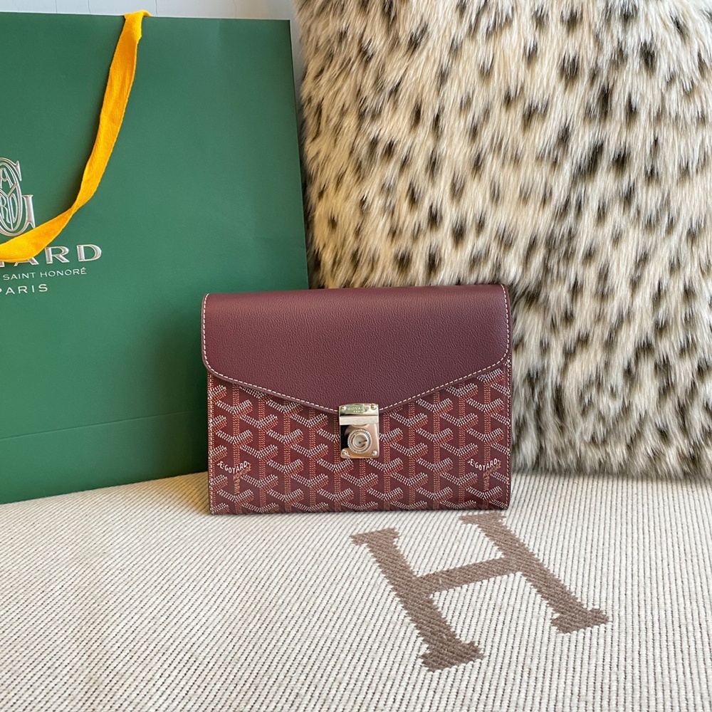 [고야드] Goyard - 고야드 시프르 파우치 지갑 Goyard Goyardine Chypre Wallet Pouch 21x4x16cm