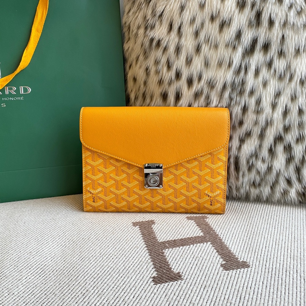 [고야드] Goyard - 고야드 시프르 파우치 지갑 Goyard Goyardine Chypre Wallet Pouch 21x4x16cm
