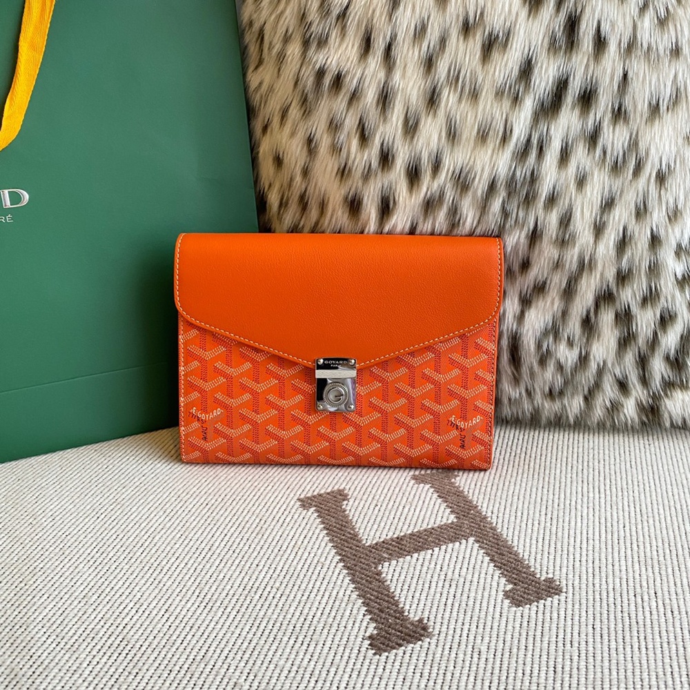 [고야드] Goyard - 고야드 시프르 파우치 지갑 Goyard Goyardine Chypre Wallet Pouch 21x4x16cm