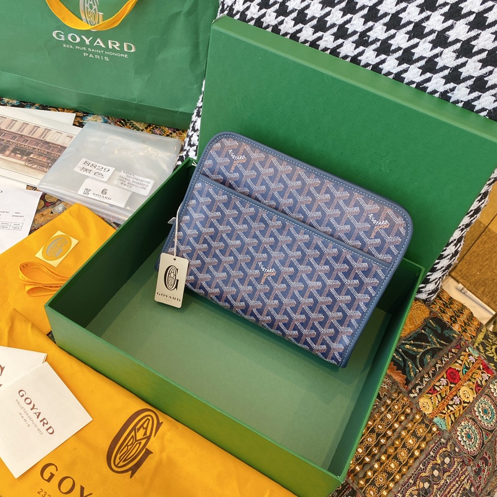 [고야드] Goyard - 고야드 클러치 쥬방스 Goyard Jouvence  MM 25 cm x 18 cm x 7 cm GM 30 x 23 x 7.5cm