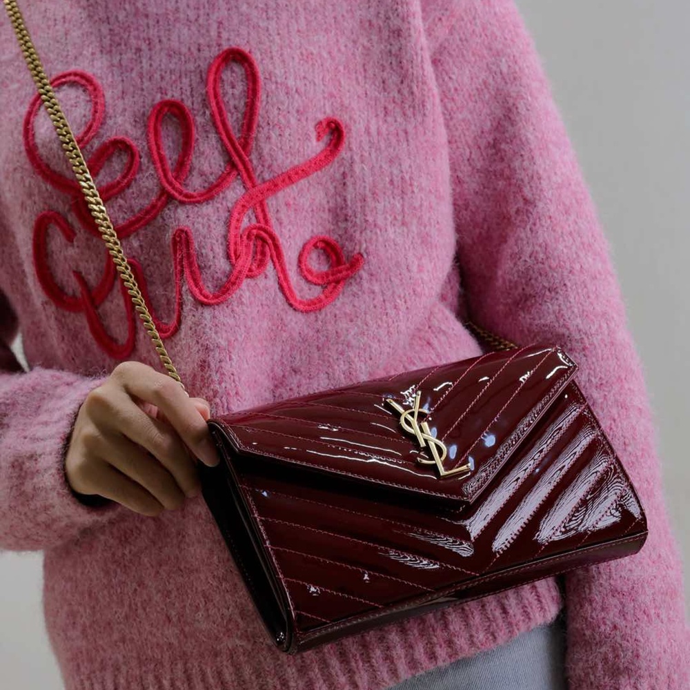 [생로랑] 377828 SAINT LAURENT 생로랑 모노그램 마틀라세 체인 숄더백 22.5x14x4cm