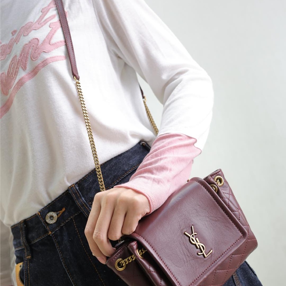 [생로랑] 672738 SAINT LAURENT 생로랑 노리타 미니백 숄더백 18x13x6cm