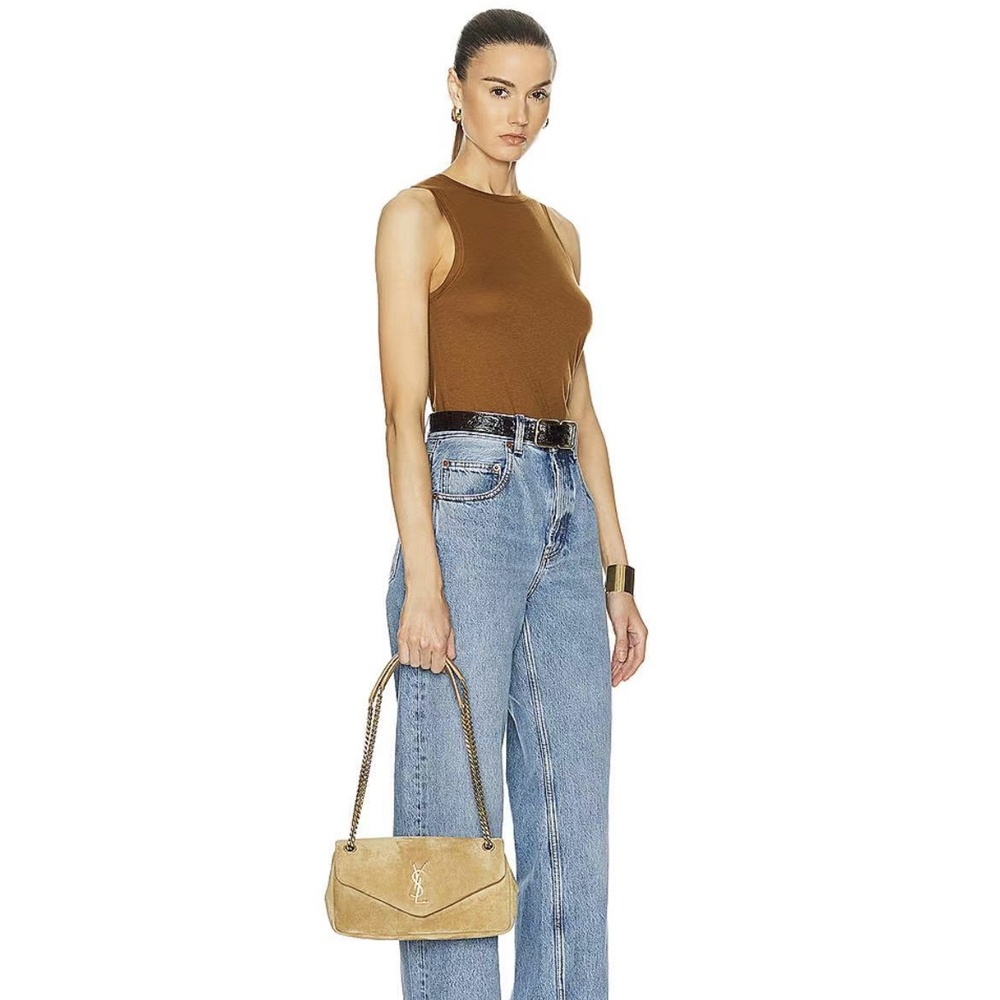 [생로랑] 734153 SAINT LAURENT 생로랑 칼립소 자카드 숄더백 26×14×7cm