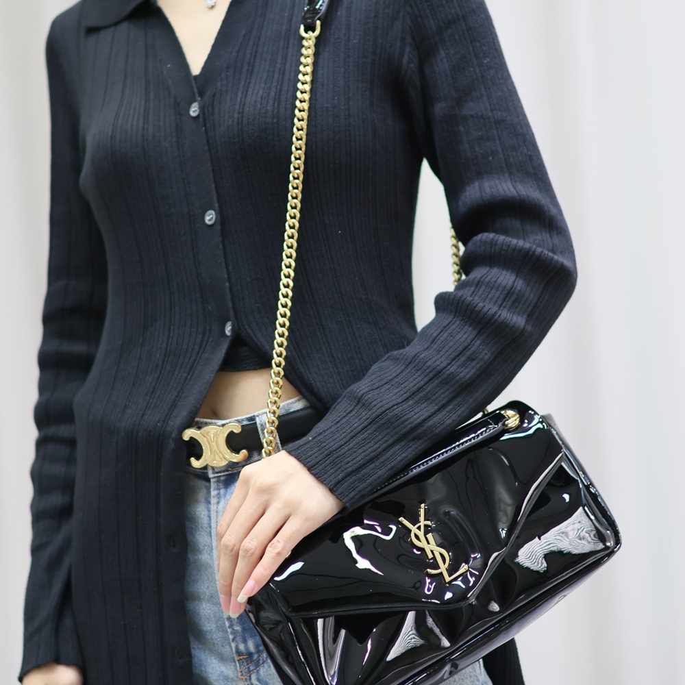 [생로랑] 734153 SAINT LAURENT 생로랑 칼립소 자카드 숄더백 26×14×7cm