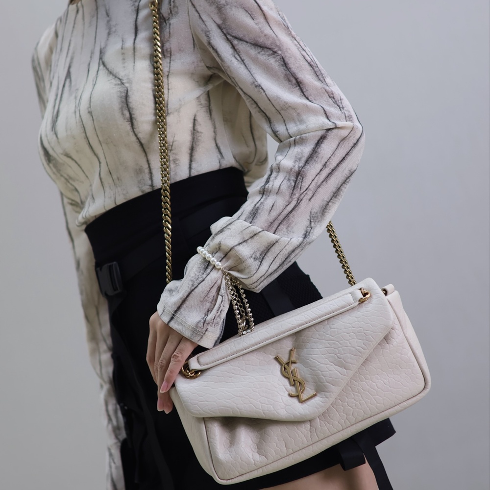 [생로랑] 734153 SAINT LAURENT 생로랑 칼립소 자카드 숄더백 26×14×7cm