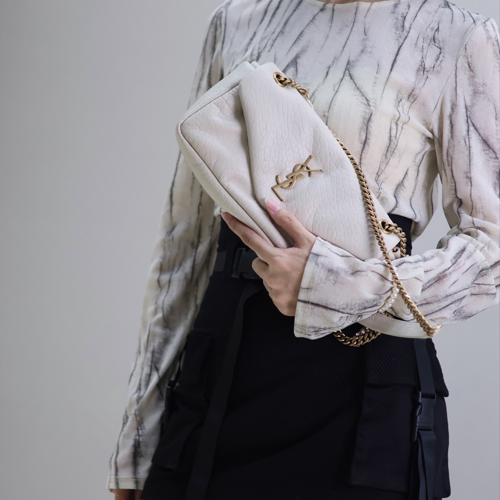 [생로랑] 734153 SAINT LAURENT 생로랑 칼립소 자카드 숄더백 26×14×7cm