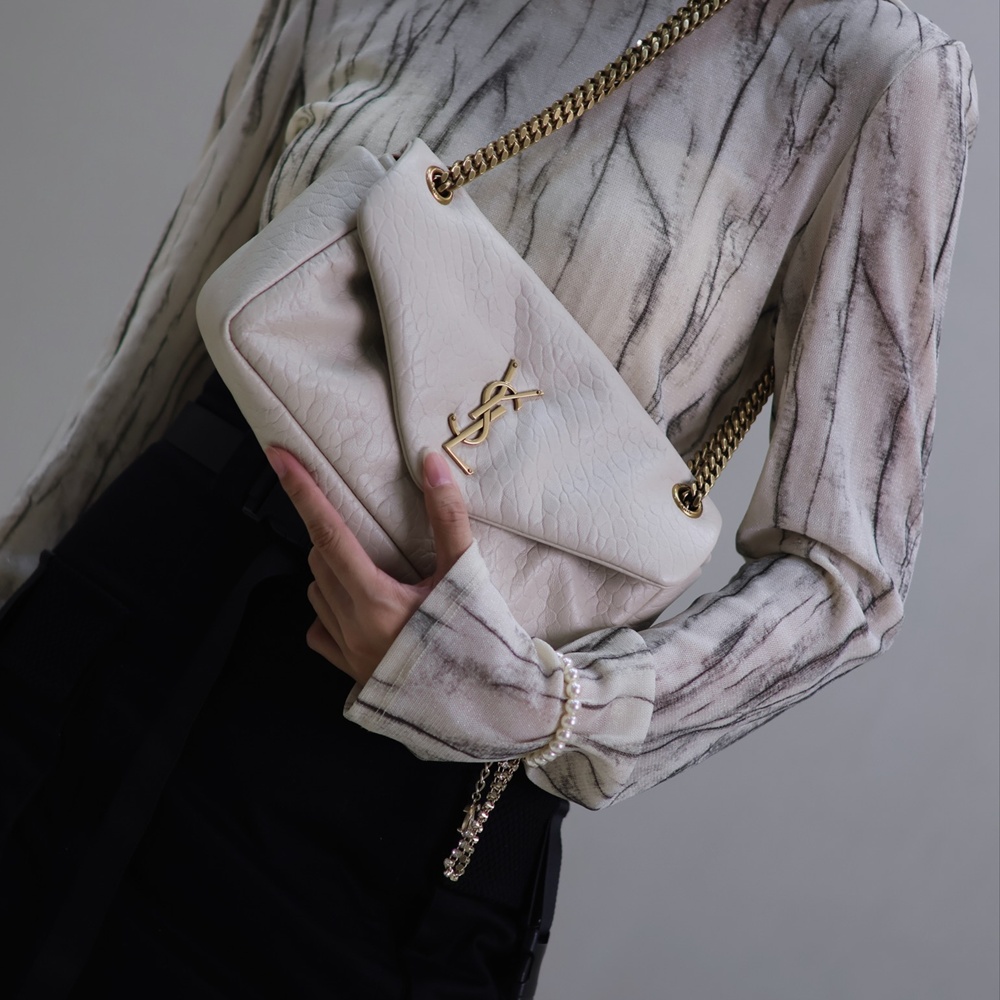 [생로랑] 734153 SAINT LAURENT 생로랑 칼립소 자카드 숄더백 26×14×7cm