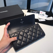 [샤넬] Chane-보이 장지갑 램스킨