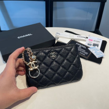 [샤넬] 캐비어 동전카드지갑