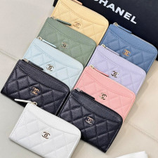 [샤넬] Chanel-클래식 캐비어 지퍼 카드지갑