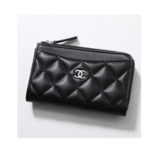 [샤넬]Chanel-클래식 램스킨 지퍼 카드지갑