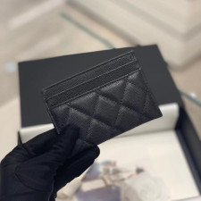 [샤넬] Chanel-큐빅 캐비어 카드지갑