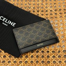 [셀린느]  CELINE- 카드 지갑 – 트리옹프 캔버스 & 카프스킨