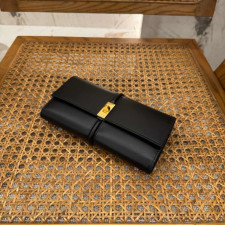 [셀린느] 라지 지갑 16 샤이니 카프스킨, 검정