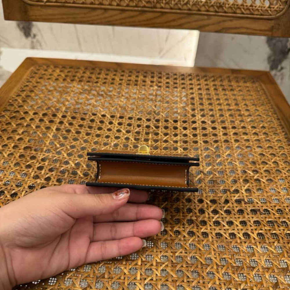 [셀린느] CELINE- 16 플랩 카드 지갑 – 샤이니 카프스킨,브라운