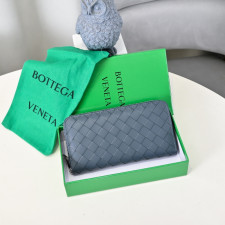[보테가베네타]BOTTEGA VENATA- 인트레치아토 지퍼-어라운드 지갑 그레