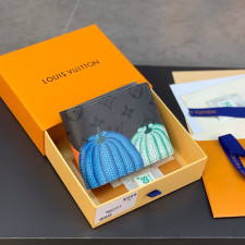 [루이비통]Louis Vuitton-야요이 쿠사마 슬렌더 월렛 펌킨 프린트 모노그램 이클립스11.5*9cm