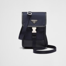 [프라다] PRADA-리나일론 및 사피아노 가죽 스마트폰 케이스