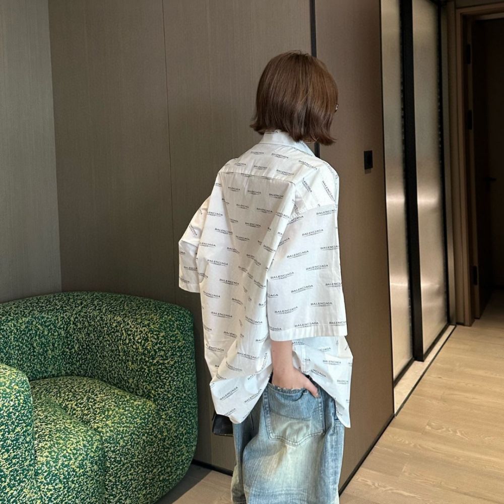 [발렌시아가] BALENCIAGA 로고 프린트 셔츠