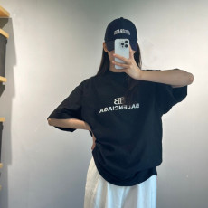 [발렌시아가] BALENCIAGA BB 프론트 & 백 로고 자수 티셔츠