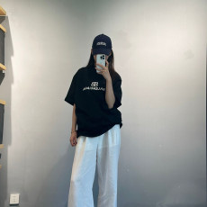 [발렌시아가] BALENCIAGA BB 프론트 & 백 로고 자수 티셔츠