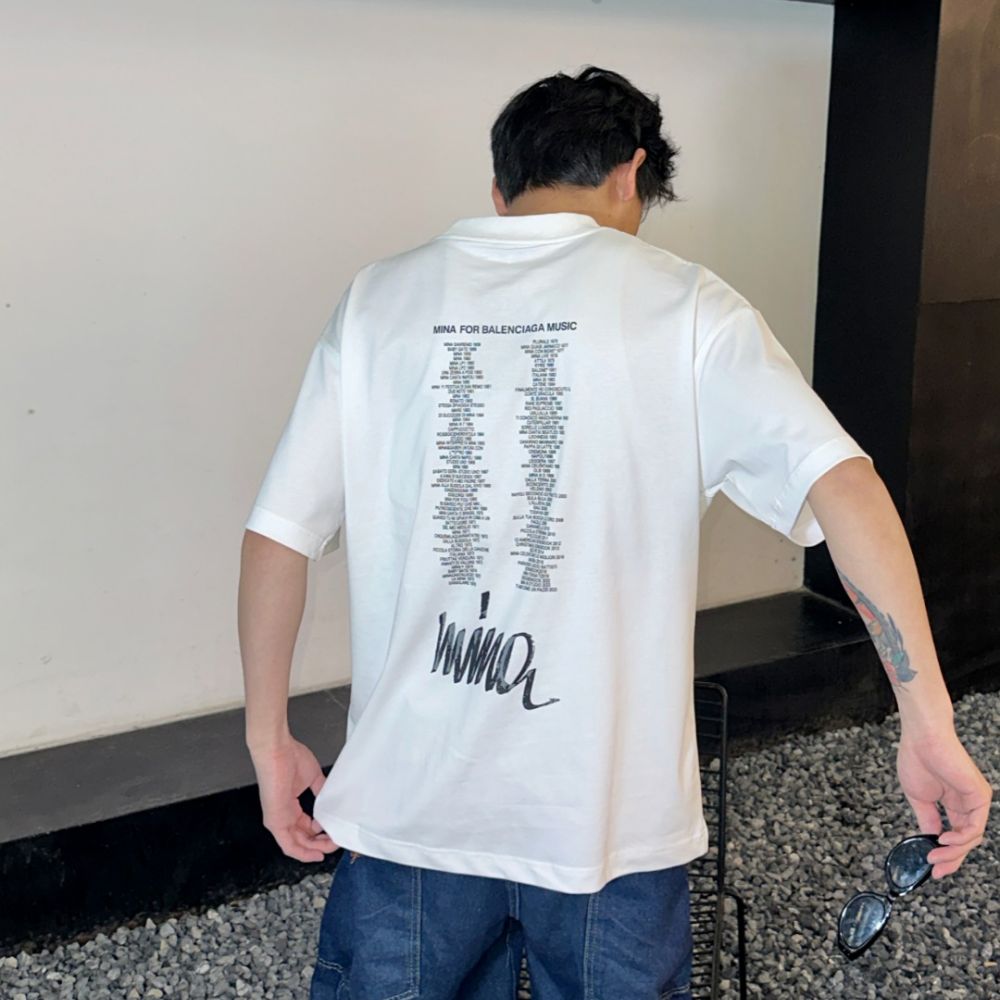 [발렌시아가] BALENCIAGA  포트리트 & 포스트앨범 프린트 티셔츠