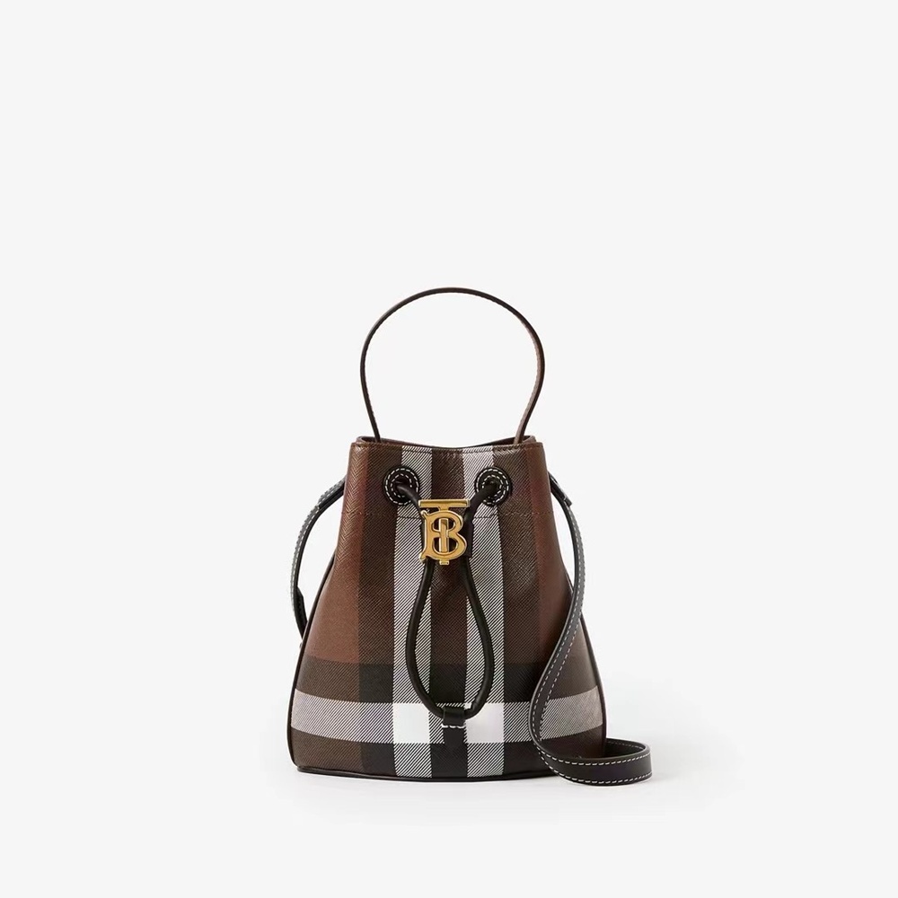 [버버리] Burberry Bag 버버리 체크 스몰 버킷백 16x10.5x18cm 17.5x10